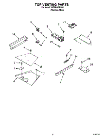 05 - Top Venting Parts parts for Whirlpool Range YKDRP467RS00 from AppliancePartsPros.com