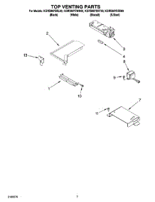 04 - Top Venting Parts parts for Kitchenaid Range KGRS807SBT00 from AppliancePartsPros.com