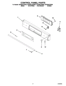 02 - Control Panel Parts parts for Kitchenaid Range KERS807SBL00 from AppliancePartsPros.com