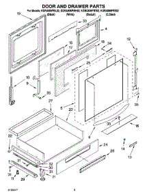 04 - Door And Drawer Parts parts for Kitchenaid Range KGRA806PBT02 from AppliancePartsPros.com