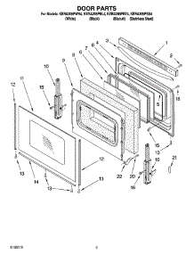 04 - Door Parts parts for Kitchenaid Range KERA205PWH4 from AppliancePartsPros.com