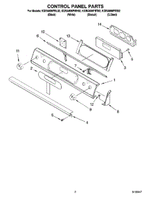 02 - Control Panel Parts parts for Kitchenaid Range KGRA806PSS02 from AppliancePartsPros.com