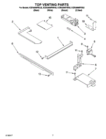 05 - Top Venting Parts parts for Kitchenaid Range KGRA806PBL02 from AppliancePartsPros.com