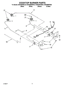 07 - Cooktop Burner Parts parts for Kitchenaid Range KGRA806PBL02 from AppliancePartsPros.com