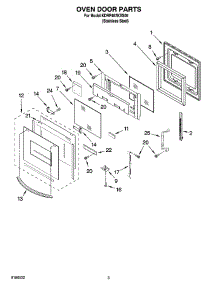 02 - Oven Door Parts parts for Kitchenaid Range KDRP467KSS09 from AppliancePartsPros.com