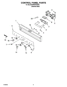04 - Control Panel Parts parts for Kitchenaid Range KDRP467KSS09 from AppliancePartsPros.com