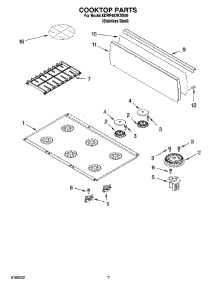 06 - Cooktop Parts parts for Kitchenaid Range KDRP467KSS09 from AppliancePartsPros.com