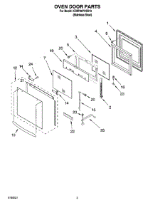 02 - Oven Door Parts parts for Kitchenaid Range KDRP407HSS13 from AppliancePartsPros.com