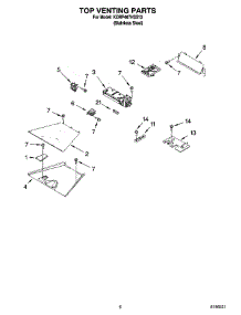 05 - Top Venting Parts parts for Kitchenaid Range KDRP407HSS13 from AppliancePartsPros.com