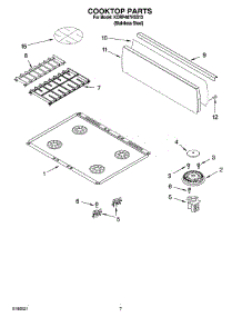 06 - Cooktop Parts parts for Kitchenaid Range KDRP407HSS13 from AppliancePartsPros.com