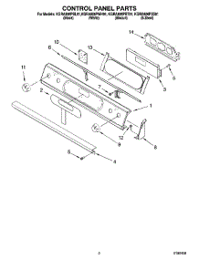 02 - Control Panel Parts parts for Kitchenaid Range KGRA806PWH01 from AppliancePartsPros.com