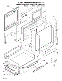 04 - Door And Drawer Parts parts for Kitchenaid Range KGRI801PWH01 from AppliancePartsPros.com