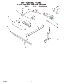 05 - Top Venting Parts parts for Kitchenaid Range KGRI801PBL01 from AppliancePartsPros.com