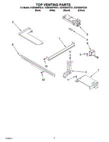 04 - Top Venting Parts parts for Kitchenaid Range KGRK806PBL01 from AppliancePartsPros.com
