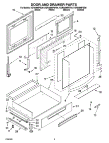 04 - Door And Drawer Parts parts for Kitchenaid Range KGRA806PBL01 from AppliancePartsPros.com