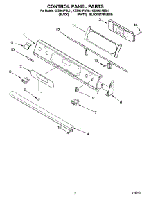 02 - Control Panel Parts parts for Kitchenaid Range KESI901PWH01 from AppliancePartsPros.com