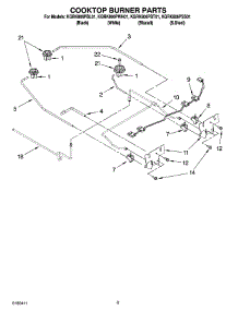 06 - Cooktop Burner Parts parts for Kitchenaid Range KGRK806PBT01 from AppliancePartsPros.com