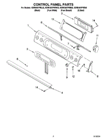02 - Control Panel Parts parts for Kitchenaid Range KERK807PBB02 from AppliancePartsPros.com
