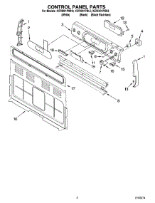 02 - Control Panel Parts parts for Kitchenaid Range KERI201PBL3 from AppliancePartsPros.com