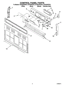 02 - Control Panel Parts parts for Kitchenaid Range KERA205PBL3 from AppliancePartsPros.com