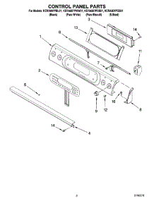 02 - Control Panel Parts parts for Kitchenaid Range KERA807PSS01 from AppliancePartsPros.com