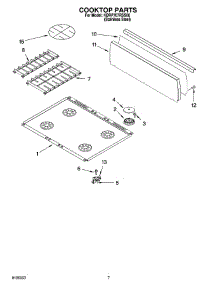 06 - Cooktop Parts parts for Kitchenaid Range KDRP707RSS00 from AppliancePartsPros.com