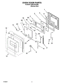 02 - Oven Door Parts parts for Kitchenaid Range KDRP767RSS00 from AppliancePartsPros.com