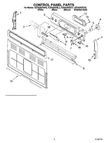 02 - Control Panel Parts parts for Kitchenaid Range KERA205PBT2 from AppliancePartsPros.com