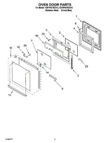 02 - Oven Door Parts parts for Kitchenaid Range KDRP407HSS10 from AppliancePartsPros.com