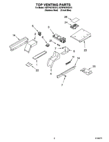 05 - Top Venting Parts parts for Kitchenaid Range KDRP407HSS10 from AppliancePartsPros.com