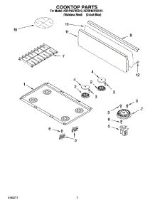 06 - Cooktop Parts parts for Kitchenaid Range KDRP407HBU10 from AppliancePartsPros.com