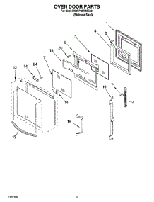 02 - Oven Door Parts parts for Kitchenaid Range KDRP487MSS02 from AppliancePartsPros.com