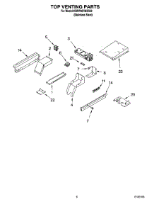 05 - Top Venting Parts parts for Kitchenaid Range KDRP487MSS02 from AppliancePartsPros.com