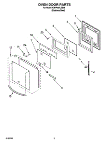 02 - Oven Door Parts parts for Kitchenaid Range KDRP462LSS08 from AppliancePartsPros.com