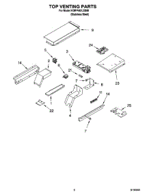 05 - Top Venting Parts parts for Kitchenaid Range KDRP462LSS08 from AppliancePartsPros.com
