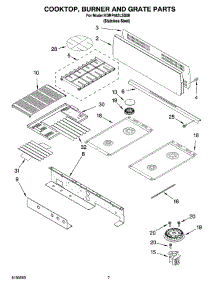 06 - Cooktop, Burner And Grate Parts parts for Kitchenaid Range KDRP462LSS08 from AppliancePartsPros.com