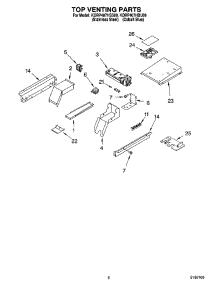 05 - Top Venting Parts parts for Kitchenaid Range KDRP407HBU09 from AppliancePartsPros.com