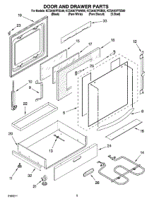 04 - Door And Drawer Parts parts for Kitchenaid Range KESA907PBL00 from AppliancePartsPros.com