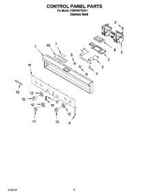 04 - Control Panel Parts parts for Kitchenaid Range KDRP407HSS11 from AppliancePartsPros.com