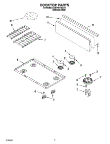 06 - Cooktop Parts parts for Kitchenaid Range KDRP407HSS11 from AppliancePartsPros.com