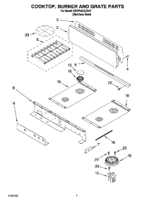 06 - Cooktop, Burner And Grate Parts parts for Kitchenaid Range KDRP463LSS07 from AppliancePartsPros.com
