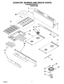 06 - Cooktop, Burner And Grate Parts parts for Kitchenaid Range KDRP462LSS07 from AppliancePartsPros.com