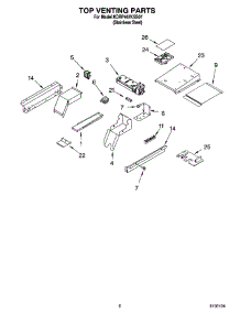 05 - Top Venting Parts parts for Kitchenaid Range KDRP467KSS07 from AppliancePartsPros.com