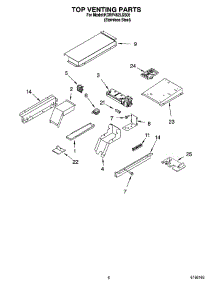 05 - Top Venting Parts parts for Kitchenaid Range KDRP462LSS05 from AppliancePartsPros.com
