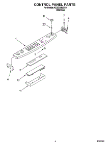 03 - Control Panel Parts parts for Kitchenaid Range KGSC308LSS0 from AppliancePartsPros.com