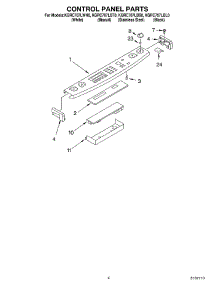 03 - Control Panel Parts parts for Kitchenaid Range KGRC707LBT0 from AppliancePartsPros.com