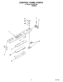 02 - Control Panel Parts parts for Kitchenaid Range KESC308LSS0 from AppliancePartsPros.com
