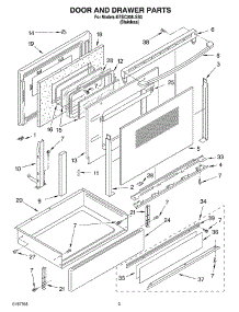 03 - Door And Drawer Parts parts for Kitchenaid Range KESC308LSS0 from AppliancePartsPros.com