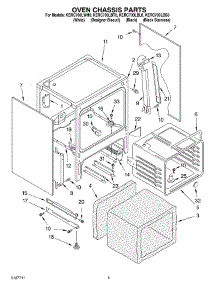 03 - Oven Chassis parts for Kitchenaid Range KERC700LBT0 from AppliancePartsPros.com