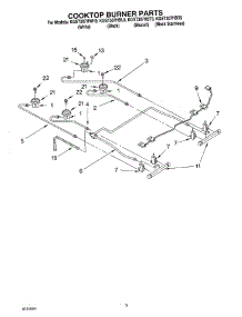 02 - Cooktop Burner parts for Kitchenaid Range KGST307HBS9 from AppliancePartsPros.com